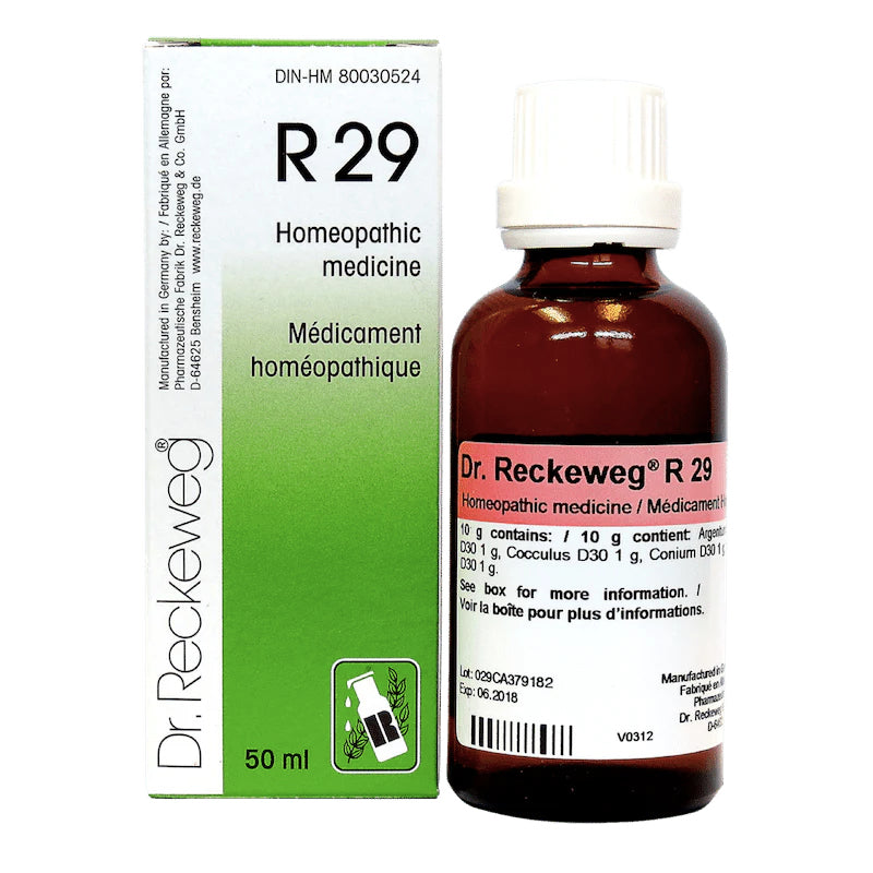 R29 - Remède homéopathique - Vertiges et Mal des Transports - Reckeweg - 50ml